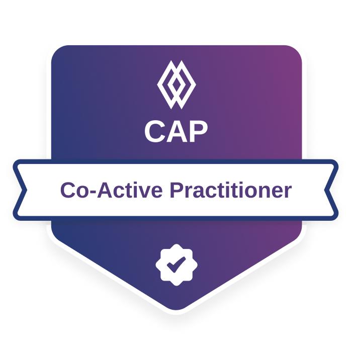 Co-Active Practitioner Credential (CAP), issued by the Co-Active Training Institute